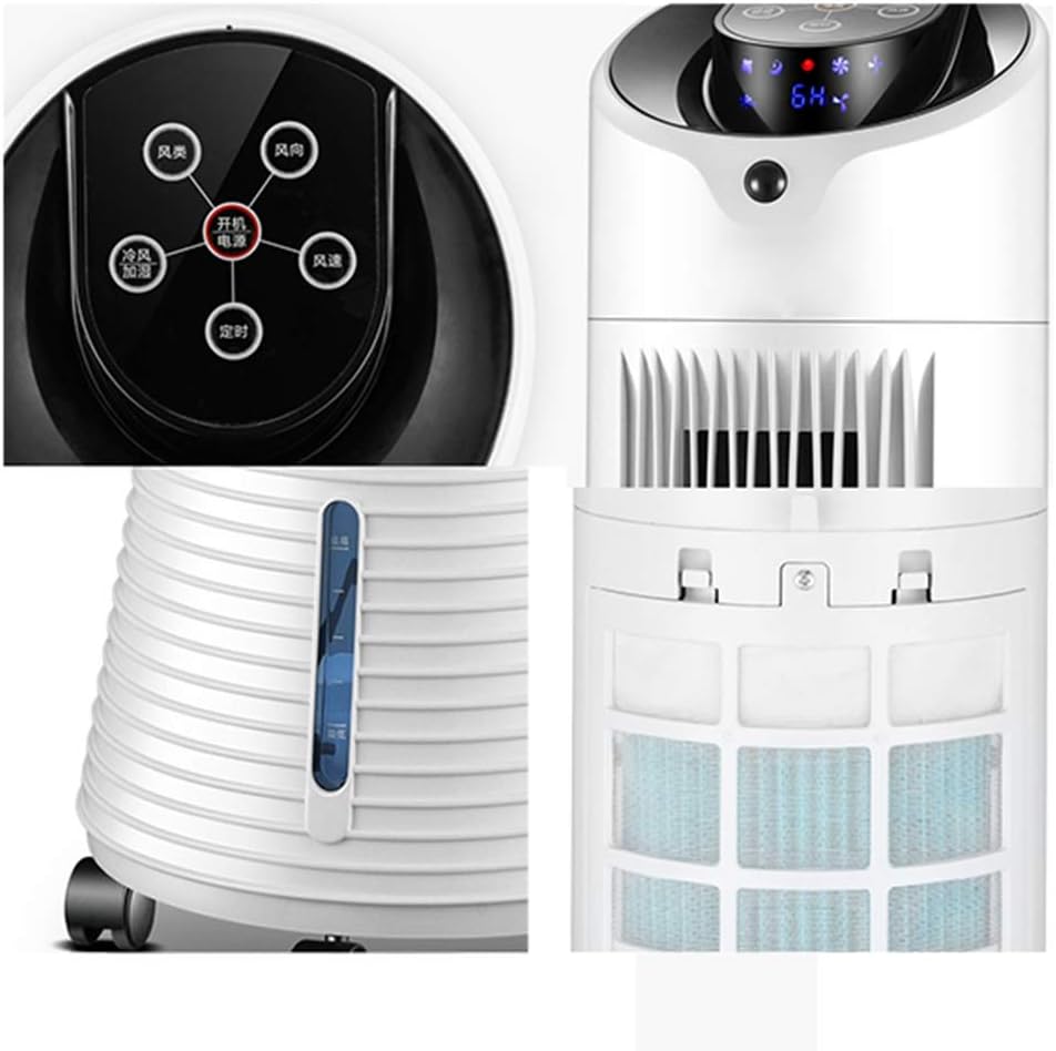 Portable Air Conditioner Fan Tower Airconditoner Conditioner Air Coolers Portable Whit Remote Control 3 Fan Speed Unit Quiet