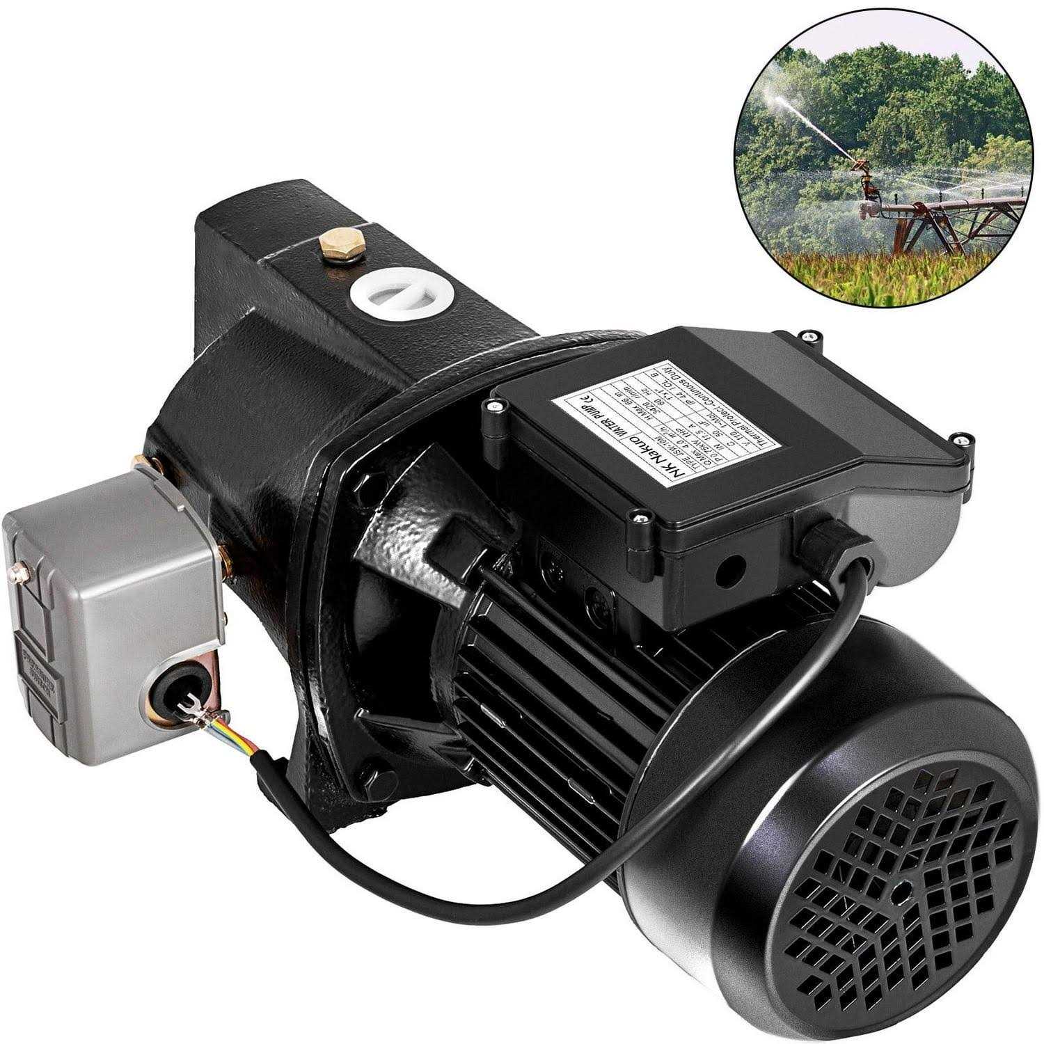 VEVOR Shallow Well Jet Pump with Pressure Switch 1HP Jet Water Pump 216.5 ft Cast Iron Jet Pump to Supply Fresh ell Water to Residential Homes Farms - Shop Hardware Tools Online Store