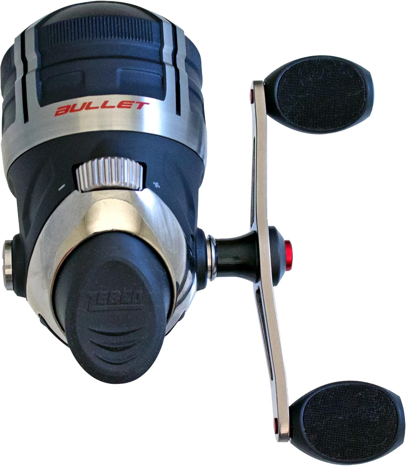 Zebco Bullet Spincast Fishing Reel, Size 30 Reel, Fast 29.6 Inches Per Turn, GripEm All-Weather Handle Knobs, Pre-Spooled with 10-Pound Zebco Fishing Line