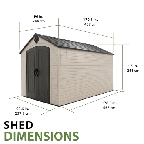 Lifetime Outdoor Storage Shed, 8 x 15 Foot