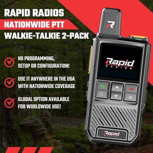 Nationwide LTE Walkie-Talkie - Two-Way Radio - Unlimited Range POC Two Way Radios Set