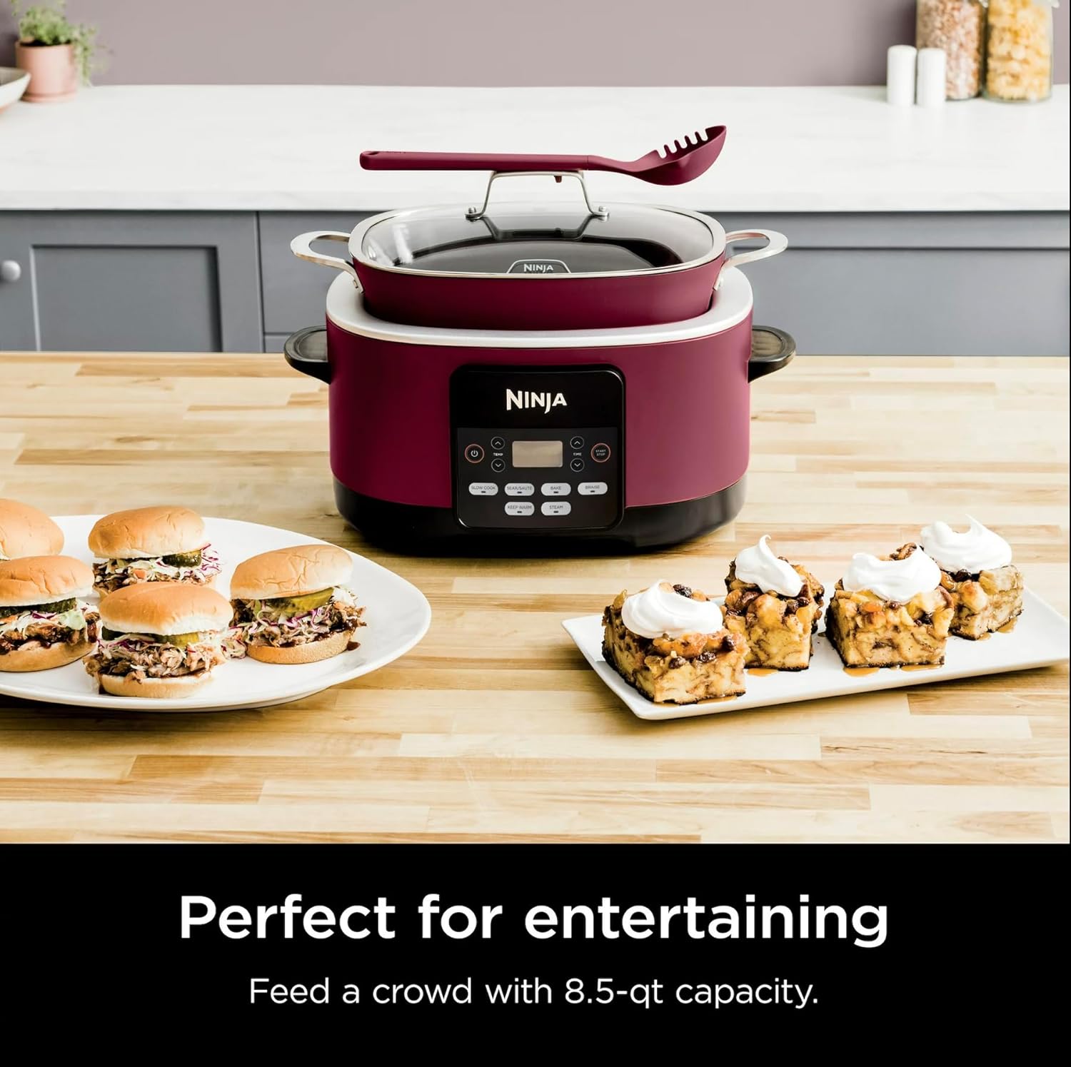Ninja Foodi Possible Cooker 8.5qt Multi-Cooker, Cherry Red, MC1000WM, LARGE