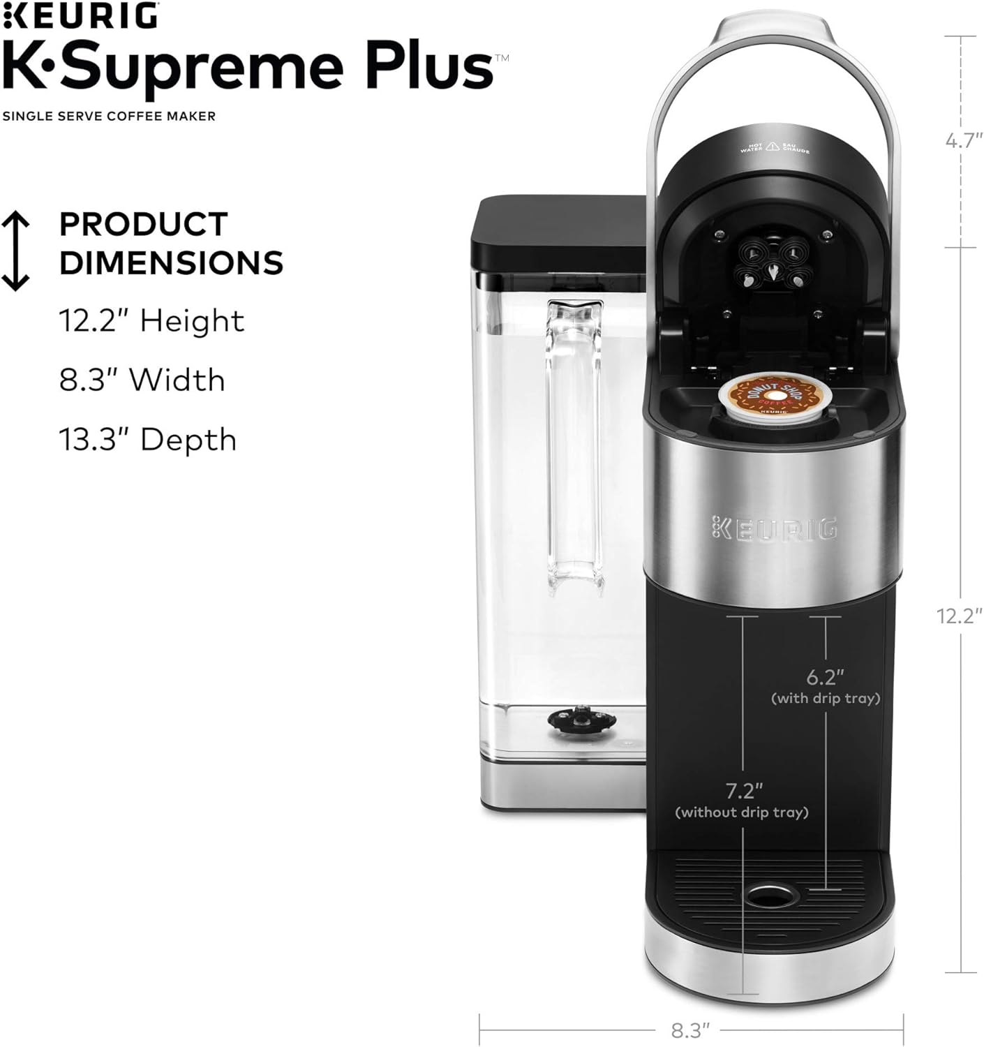 Keurig K-Supreme Plus Single Serve Coffee Maker with Lavazza Perfetto, Dark Roast Coffee Pods, 32 K-Cup K-Cup Pods
