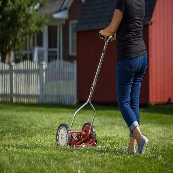 14 in. Manual Push Walk-Behind Reel Lawn Mower | American Blade New Grass Steel 1204-14