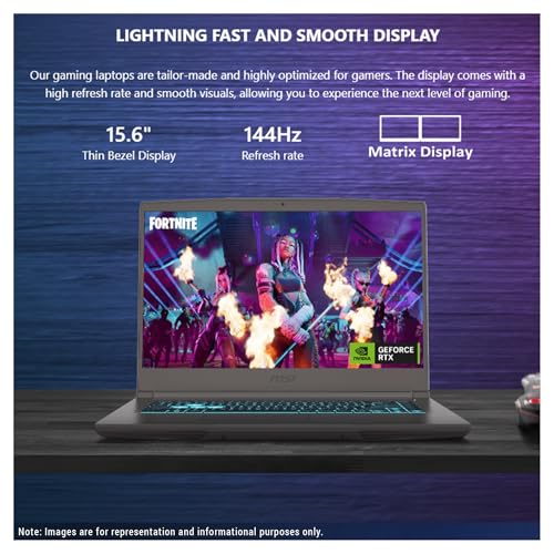 MSI Thin A15 Gaming AI Laptop, AMD Ryzen 9 8945HS, 64 GB DDR5 RAM, 2 TB PCIe SSD, 15.6" FHD (1920x1080) 144 Hz IPS Display, Nvidia G-Force RTX 4060, Backlit Keyboard, W11 Pro, Black