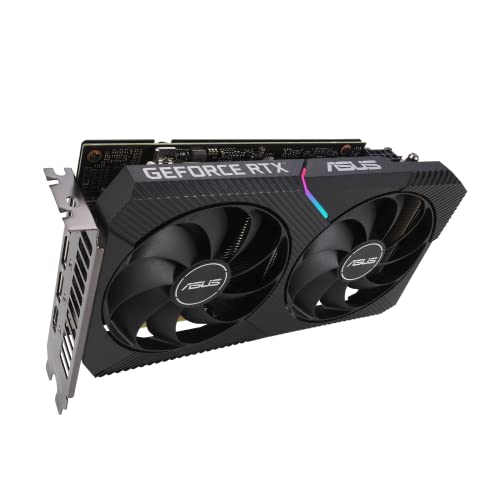 ASUS Dual NVIDIA GeForce RTX 3060 V2 12GB GDDR6 Gaming Graphics Card (PCIe 4.0, 12GB GDDR6 Memory, HDMI 2.1, DisplayPort 1.4a, 2-Slot Design, Axial-tech Fan Design, 0dB Technology)