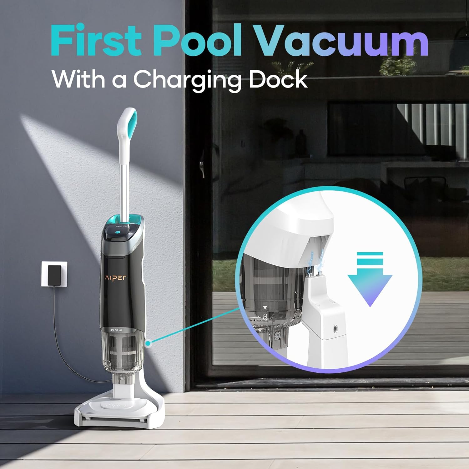 AIPER Cordless Pool Vacuum Cleaner, Handheld Rechargeable Swimming Pool Vacuum, 29 GPM Strong Suction, Two Cleaning Modes, Hot Tubs Spas Pool Vacuum for Above & In-ground Pools (2024 Upgrade)
