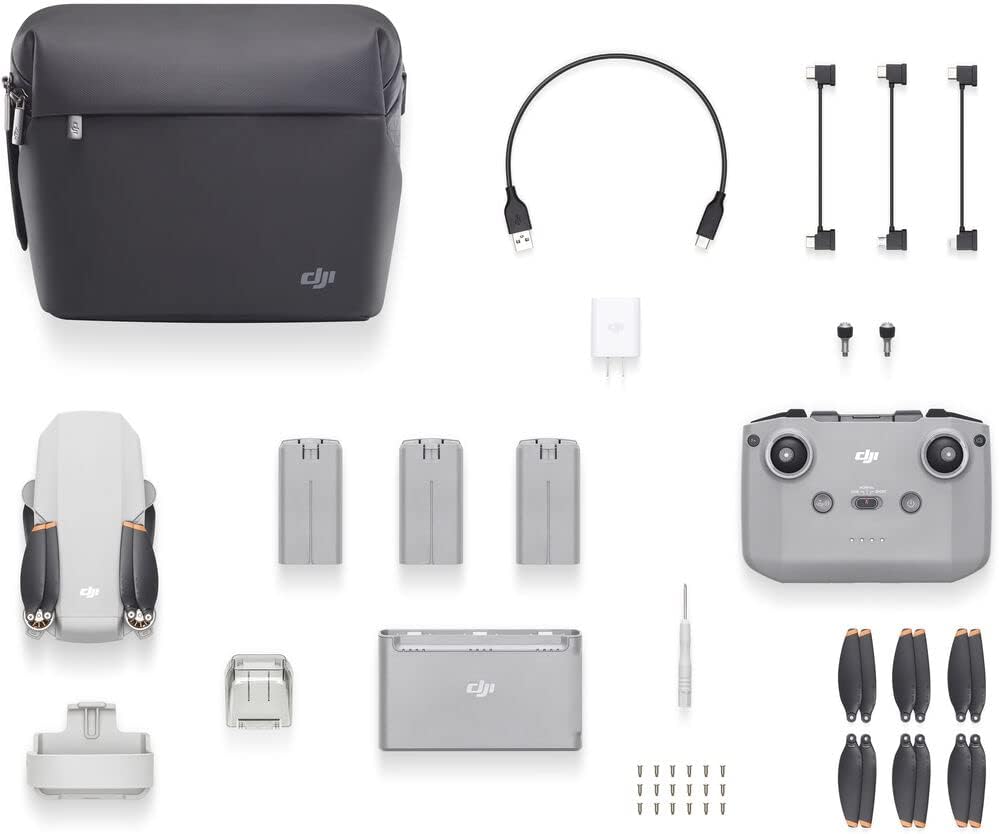 DJI Mini 2 Fly More Combo - Drone Quadcopter, Ultralight & Foldable 3-Axis Gimbal with 4K Camera, 12MP Photos with 64GB SD Card + Backpack + Landing Pad + VR Goggles + More (CP.MA.00000306.01)