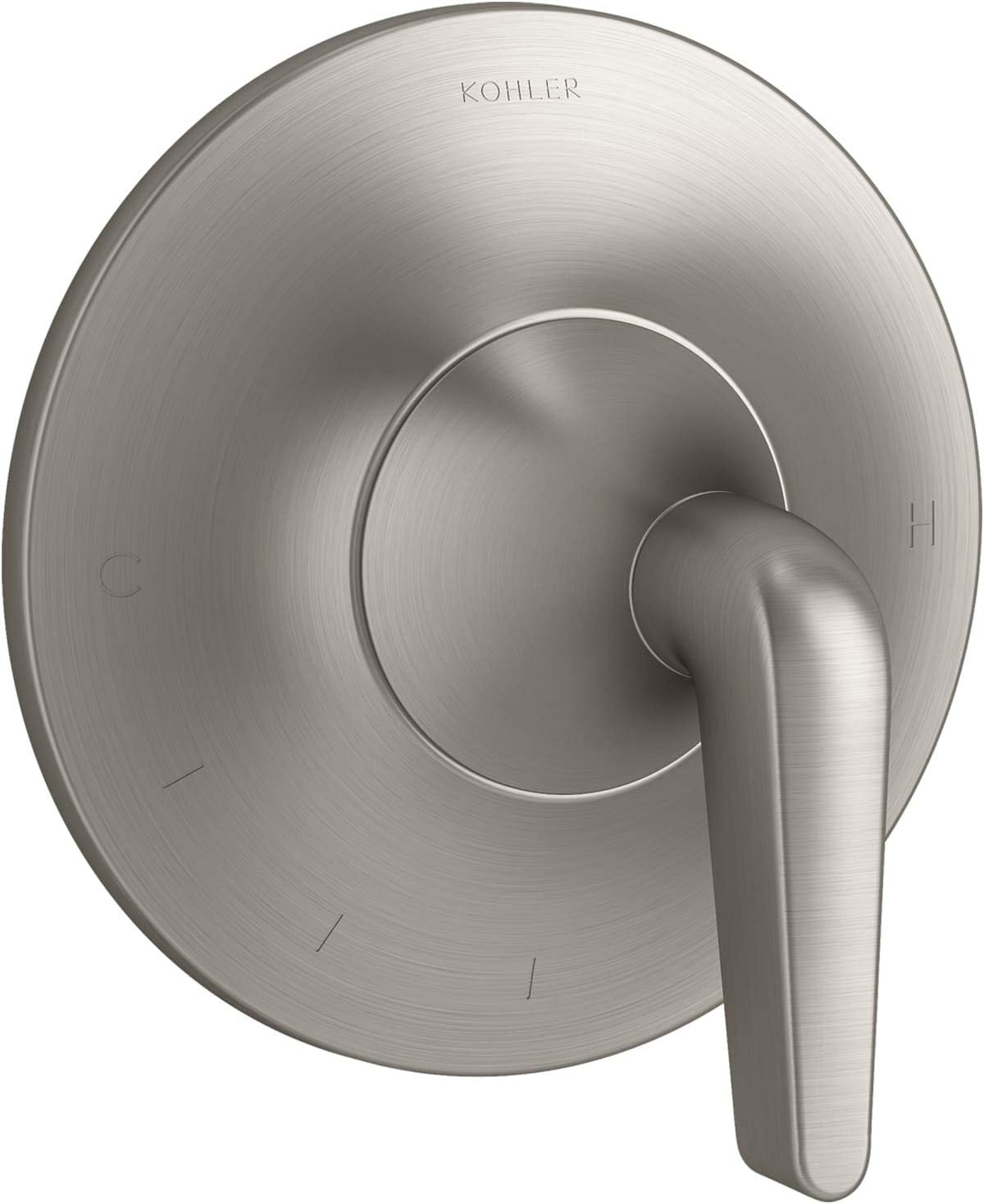 Kohler K-T22030-4-BN Kohler K-T22030-4 Tempered Single Function Thermostatic Valve Trim Only with Single Lever Handle - Less Rough In