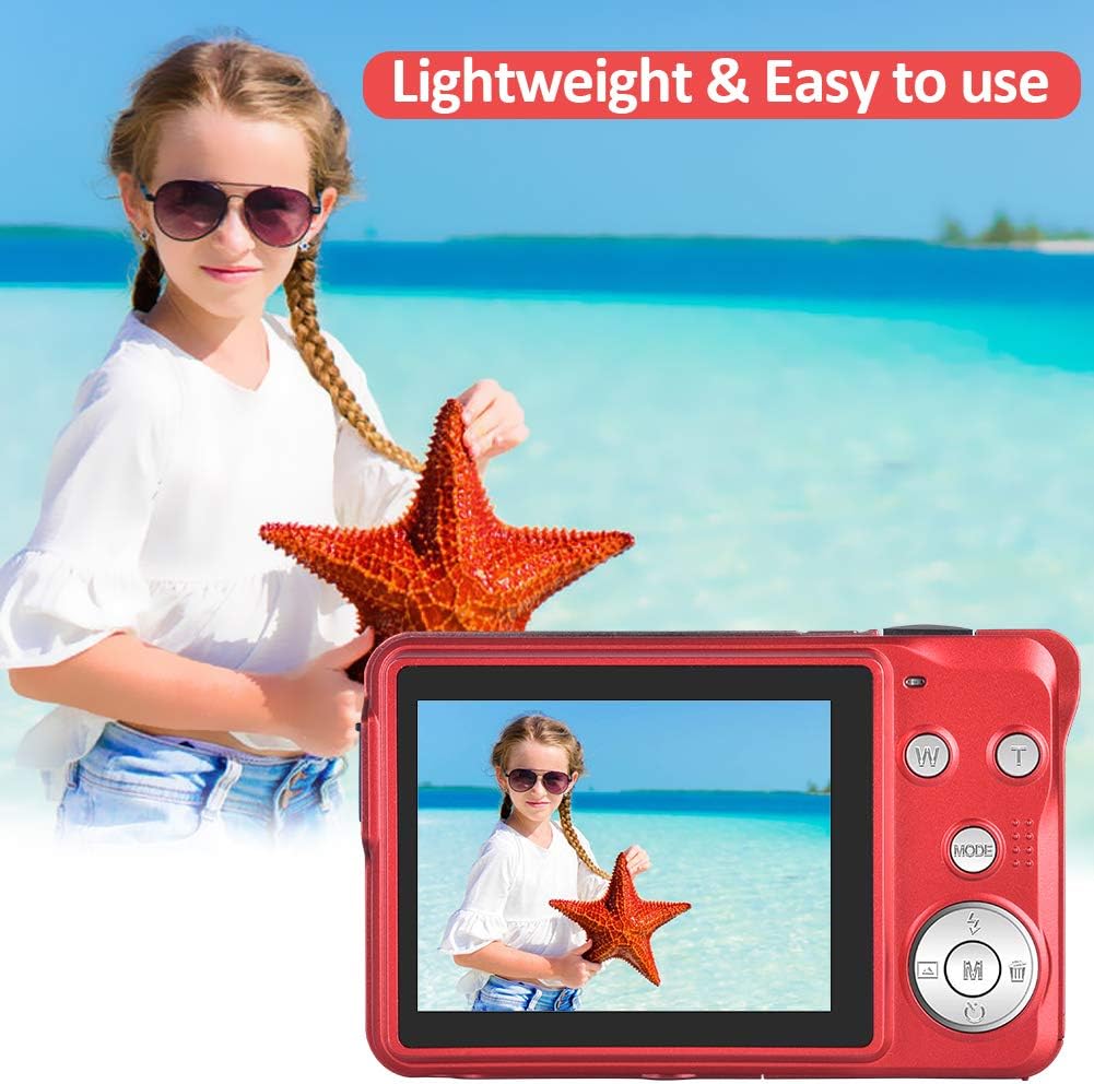 30 MP Digital Camera HD Mini Pocket Camera Cheap Camera 2.7 Inch LCD Screen Camera with 8X Digital Zoom Compact Cameras for Adult, Kids, Beginners with 32GB SD Card and 2 Batteries Pack of 2