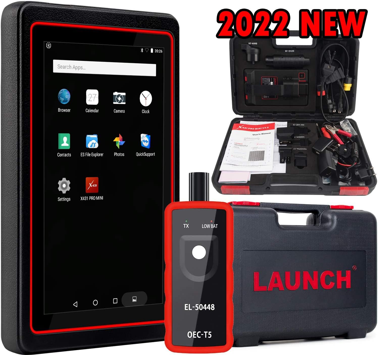 LAUNCH X431 PRO Mini Bi-Directional Scan Tool Full System Scanner,Key Program,31+Service,Variant Coding, Active Test,AutoAuth for FCA SGW,Full Connector Kits, Free Update &Gift [2022 New]