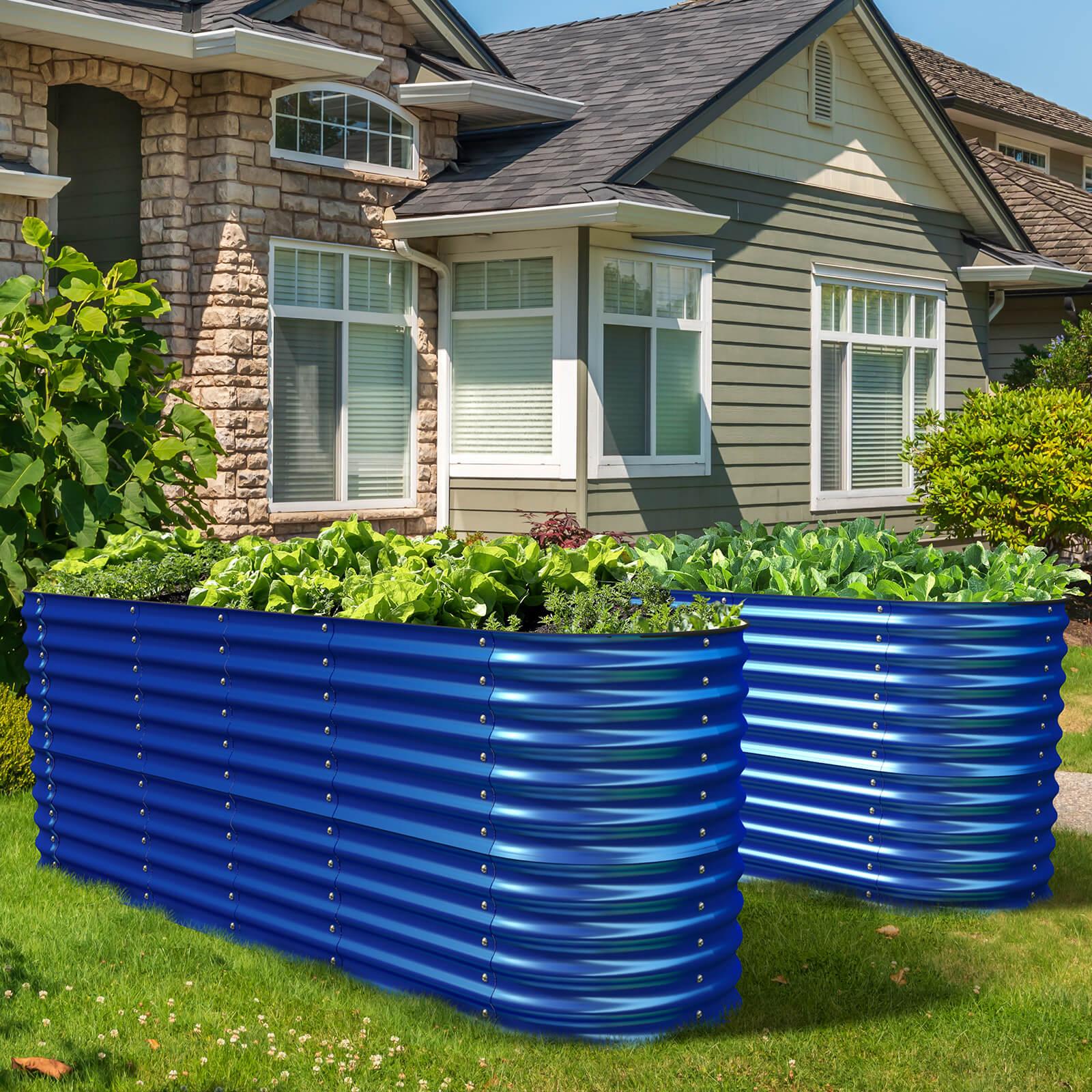 32 Tall, 12-in-1 Raised Garden Bed, in Cobalt Blue
