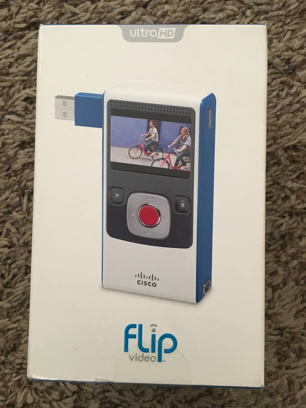 Flip Video UltraHD Video Camera, 4GB, 1 Hour, Blue