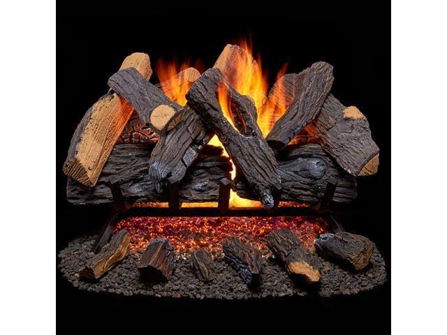 Duluth Forge FNVL24-1 Vented Natural GAS Fireplace Log Set-55,000 BTU, 24 inch, Oak
