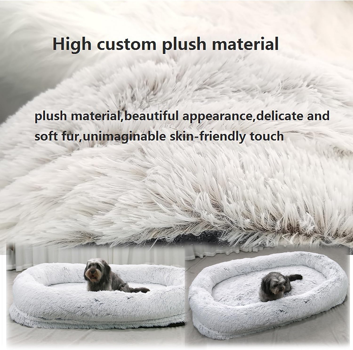 Warm & Comfortable Human Sized Dog Bed | Human Dog Bed for Adults & Furry Friends | Bean Bag Dog Bed | Human Size Dog Bed for Adults | Giant Dog Bed for Humans & Pets | Detachable Couch Washable Gray