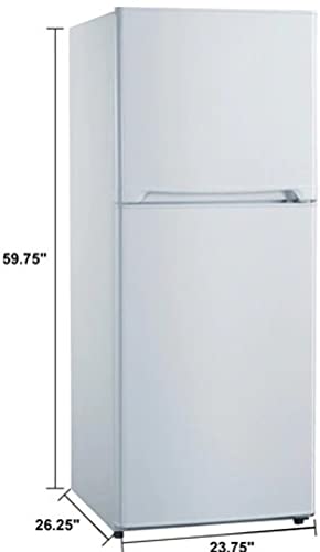 Avanti 7.0 cu.ft. Apartment Size Refridgerator, Compact Fridge with Top Freezer with Temperature Control and Adjustable Shelves and Crisper Drawer, 7.0 cu.ft., Stainless Steel