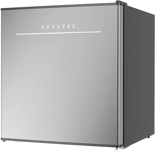 Frestec 1.7 Cu.Ft Mini Fridge for Bedroom, Mini Refrigerator with freezer, Dorm Fridge with Freezer, Reversible Door Perfect for Room and Office, Adjustable Temperature