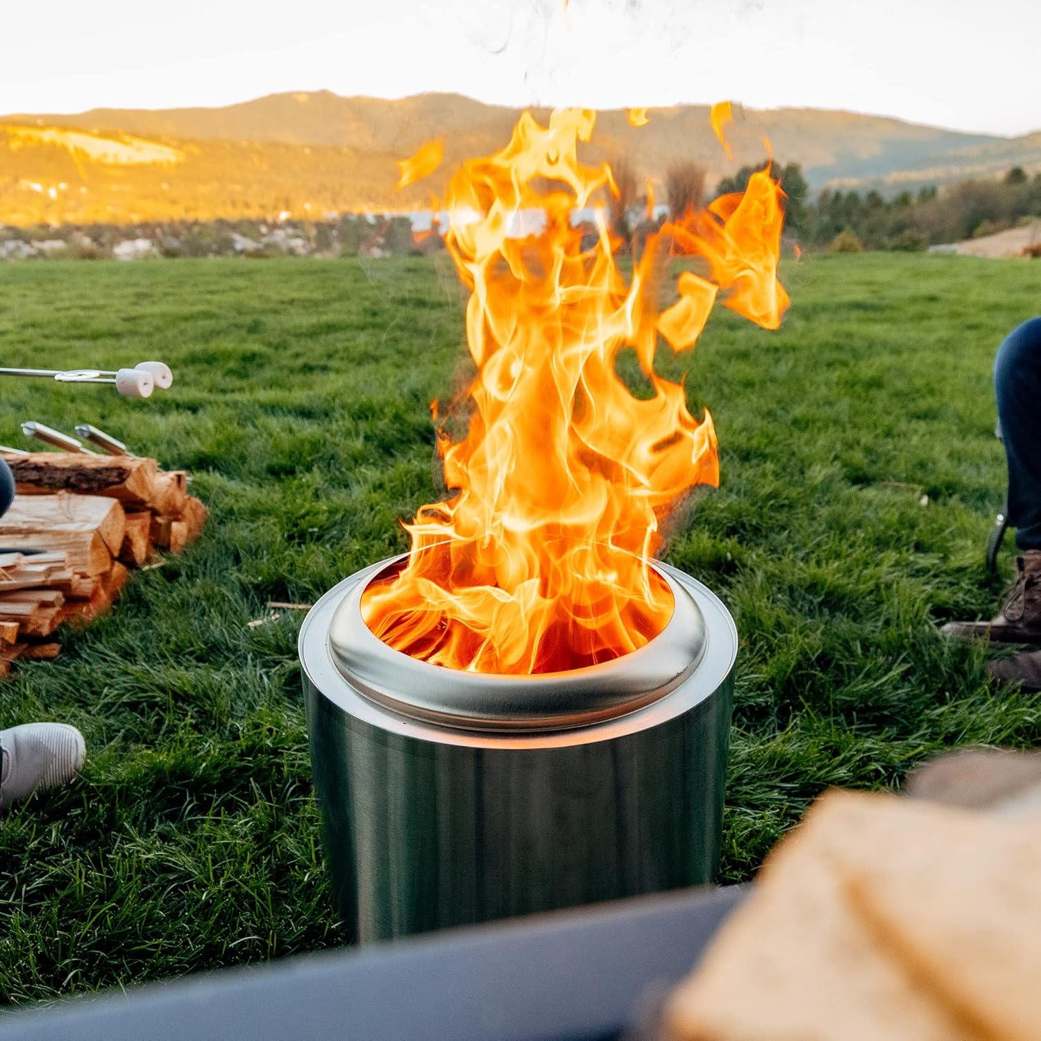 Solo Stove Ranger Stainless Steel Smokeless Fire Pit Camping Accessories Portable Fire Pit | 15x12.5 Inch Fire Pit for Outdoor Fireplace