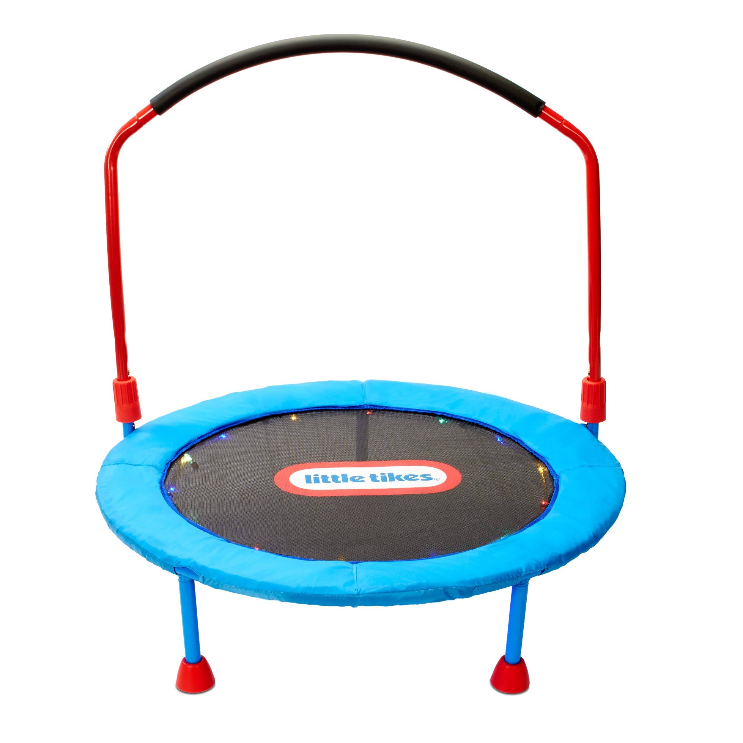 Little Tikes Light-Up 3-Foot Trampoline with Folding Handle for Kids Ages 3 to 6