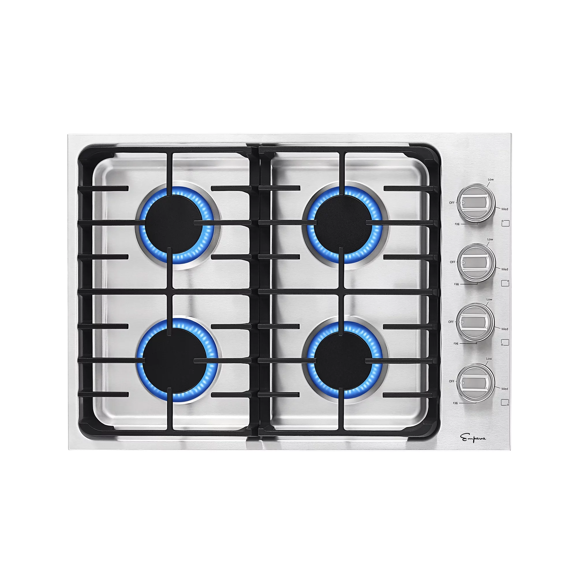 "2 Piece Kitchen Appliances Packages Including 30"" Gas Cooktop and 30"" Wall Mount Range Hood"