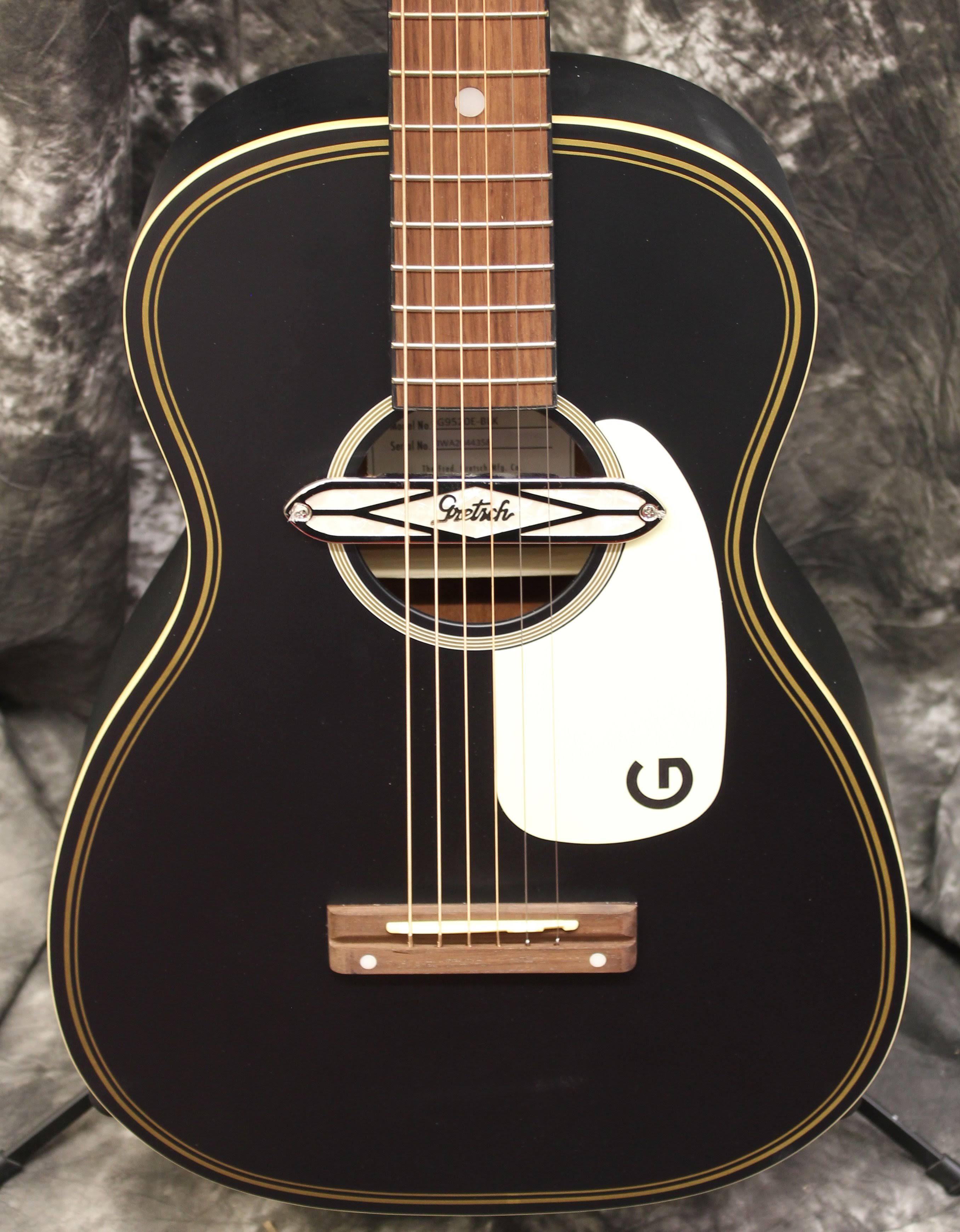 Gretsch G9520E Gin Rickey Acoustic-Electric Guitar, Smokestack Black