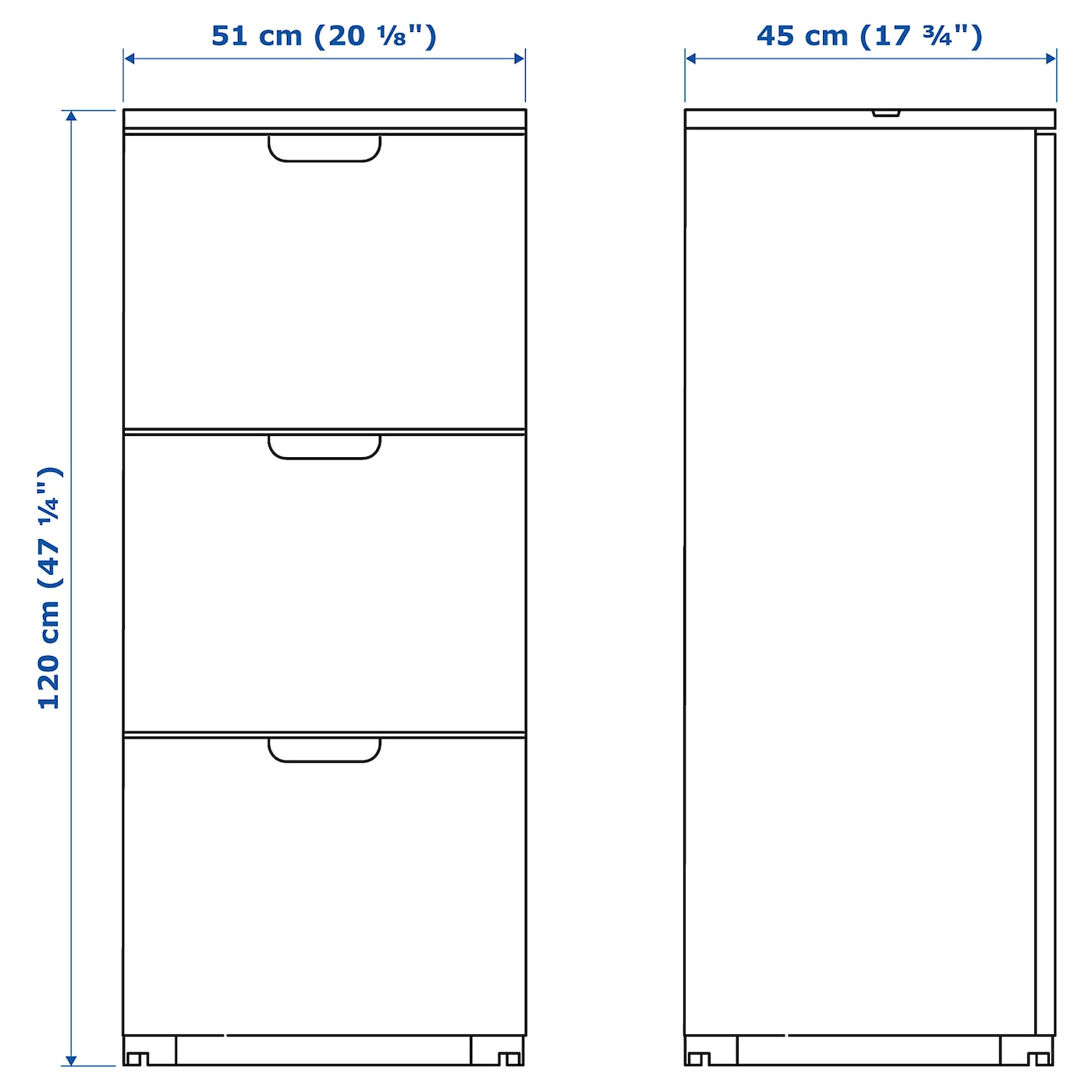 IKEA - Galant File Cabinet, White, 20 1/8x47 1/4