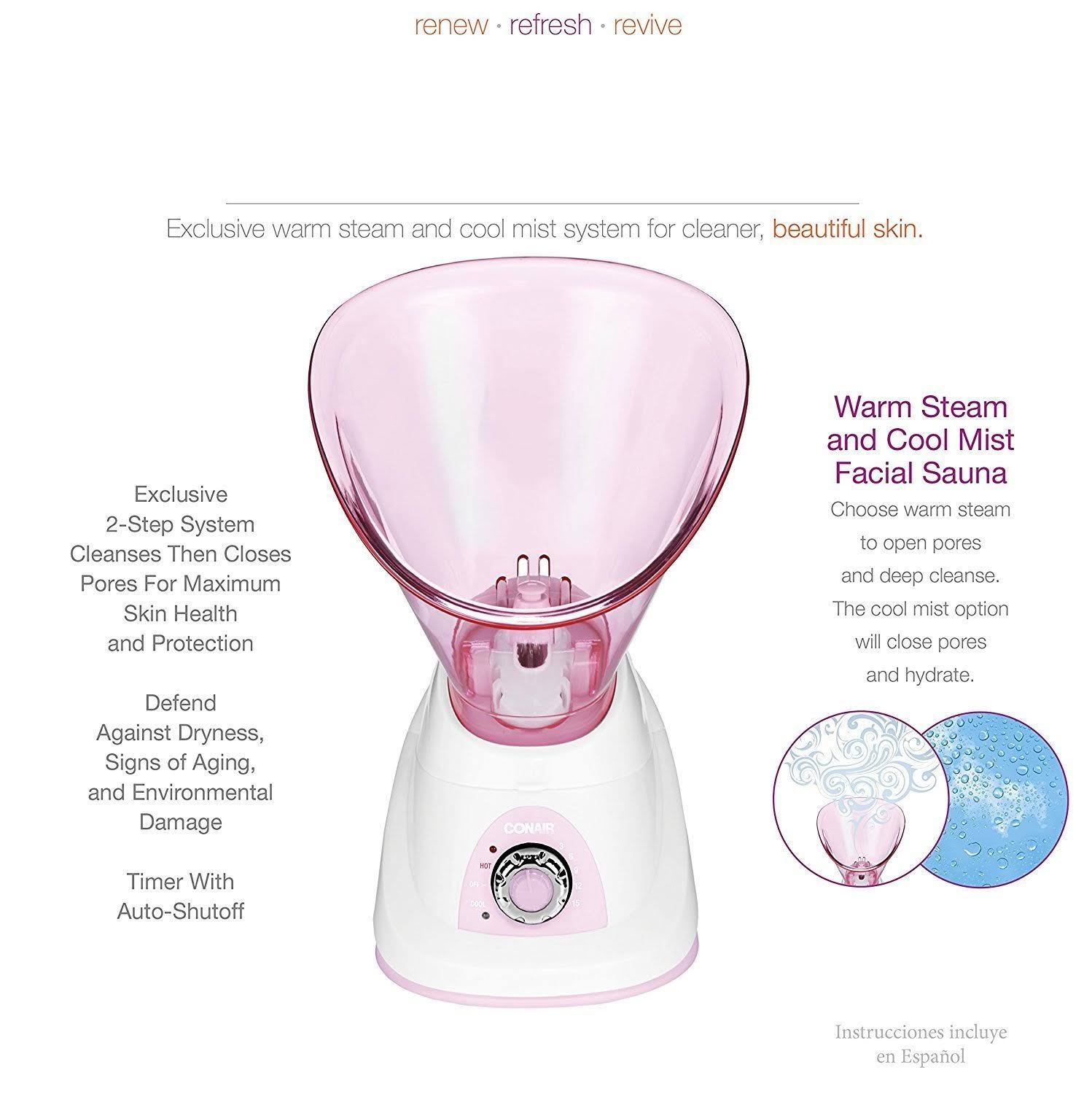 True Glow by Conair Warm Steam / Cool Mist Facial Sauna