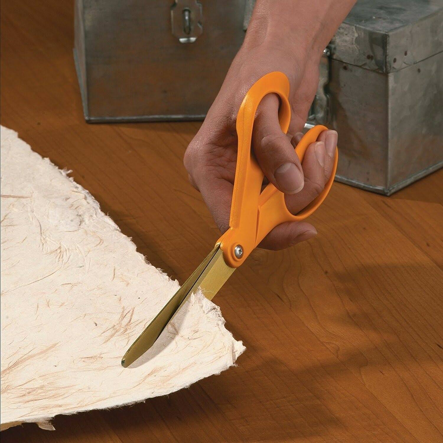 Fiskars 9 inch Serrated Titanium Nitride Shop Shears (12-96536984)