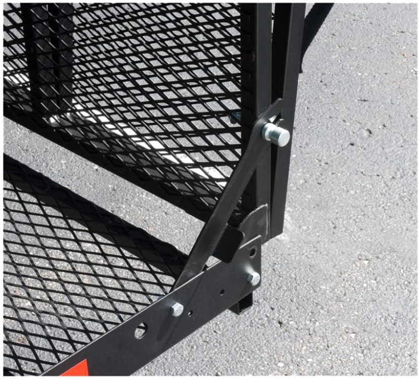 Draw-Tite Hitch Mount Cargo Carrier Accessory | Loading Ramp | 32.75Iin x 31.25in w/ 5.5 | Black Powder Coat