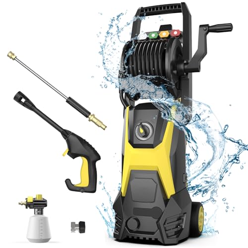 Electric Pressure Washer - 4500PSI 3.2GPM 20FT Hose 35FT Power Cord 4 Different Tips Power Washer Powerd for Patios