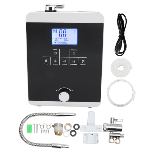 Alkaline Water Ionizer Machine, Alkaline Water Ionizer Machine 5 Settings 3.8 Inch Color LCD Display Hydrogen Rich Generator Wall Mountable Self Voice Prompt 110‑220V