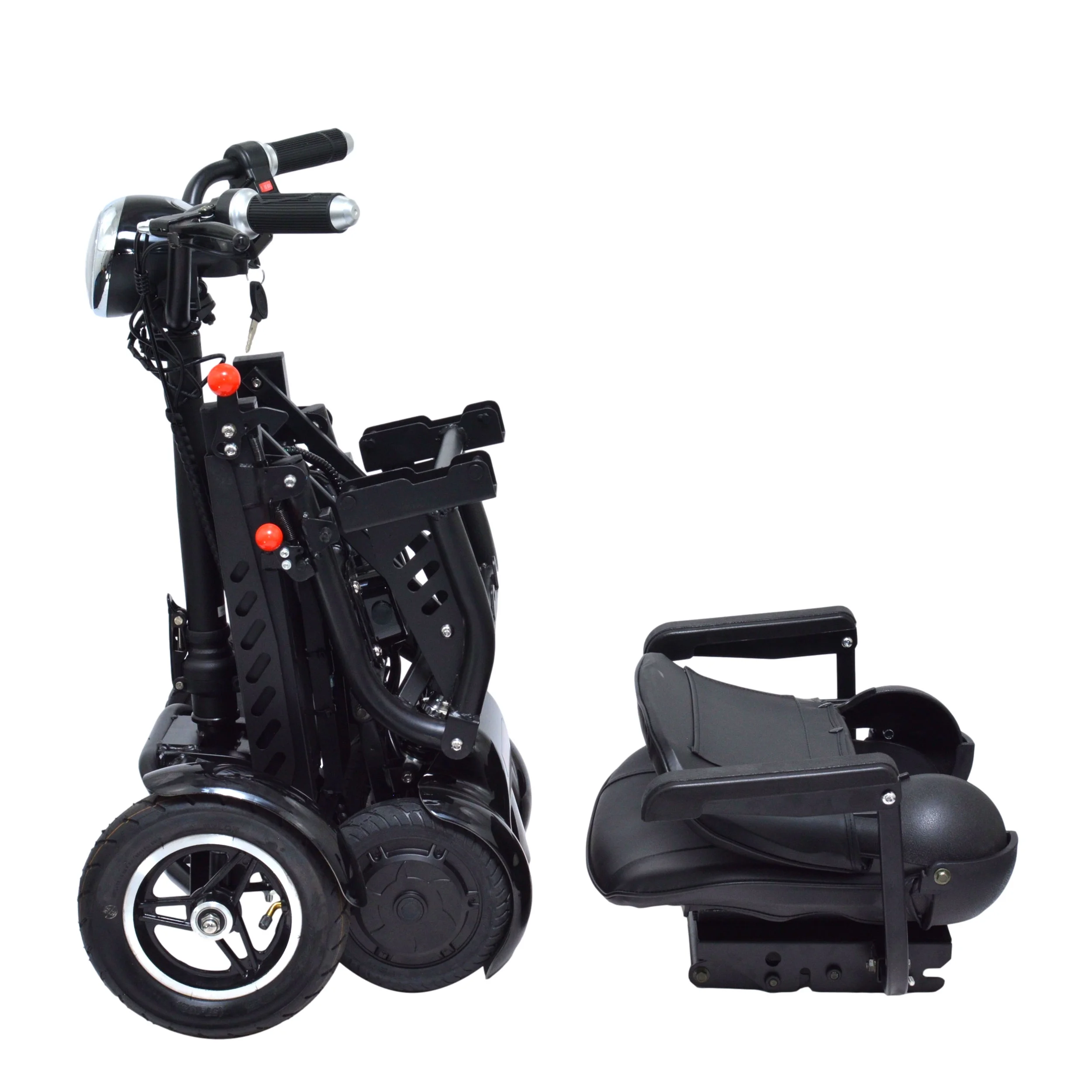 Bangeran Electric Mobility Scooter, 4 Wheel Foldable Portable, Up to 12 Miles - Blue
