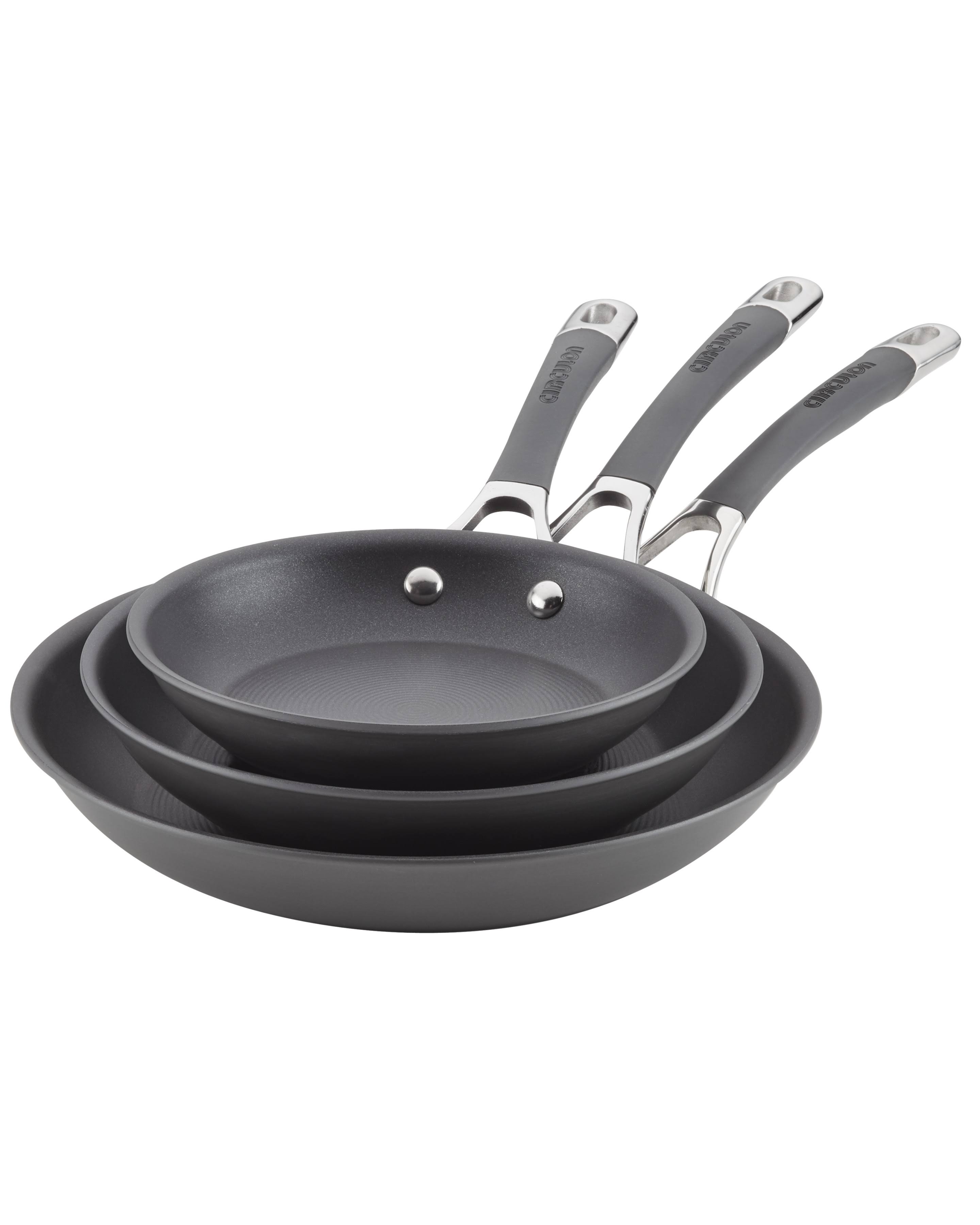 Circulon Radiance Hard-Anodized Nonstick Frying Pan Triple Pack, 3-Piece