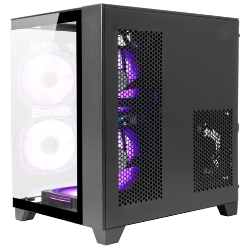 LXZ Desktop PC Computer AMD Ryzen 5 5600GT 6 core 3.9GHz, 16G DDR4 RAM, 512G NVME SSD, Tower Computer for Home and Office (Black)