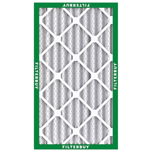 Filterbuy 16x25x4 Air Filter MERV 8 Dust Defense (2-Pack), Pleated HVAC AC Furnace Air Filters Replacement (Actual Size: 15.50 x 24.50 x 3.63 Inches)