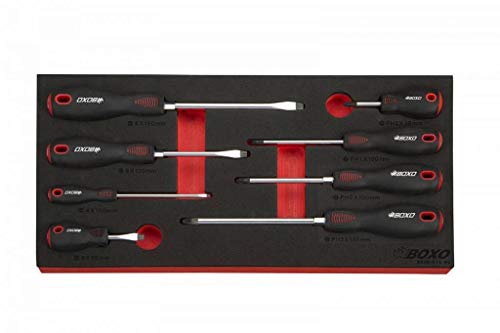 BOXO USA Heavy Duty 159 pcs Metric & SAE Tool Set with 3 Drawers Carry Box