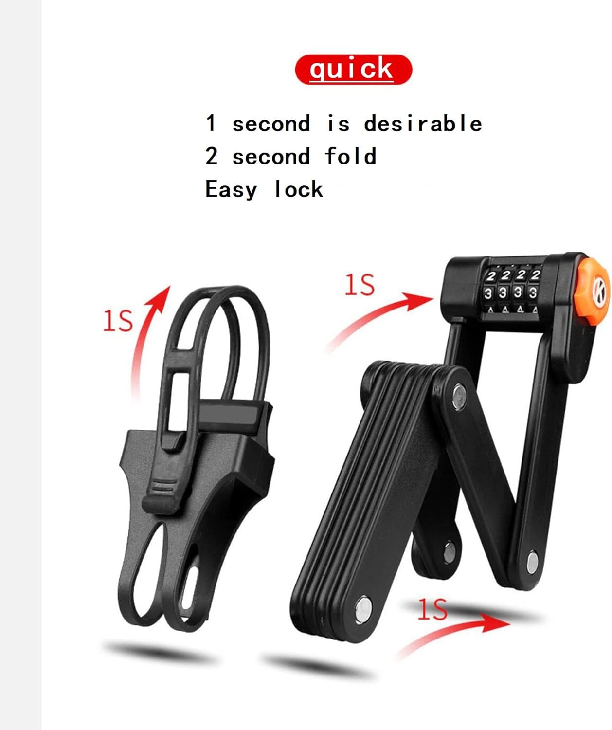 Mountain Bike Code Lock,Bicycle Code Lock,Folding Bike Lock with 4 Password Anti-Theft, Heavy Duty Bicycle Security Combination Chain Lock with 8 High Security Hardened Metal Pack of 2