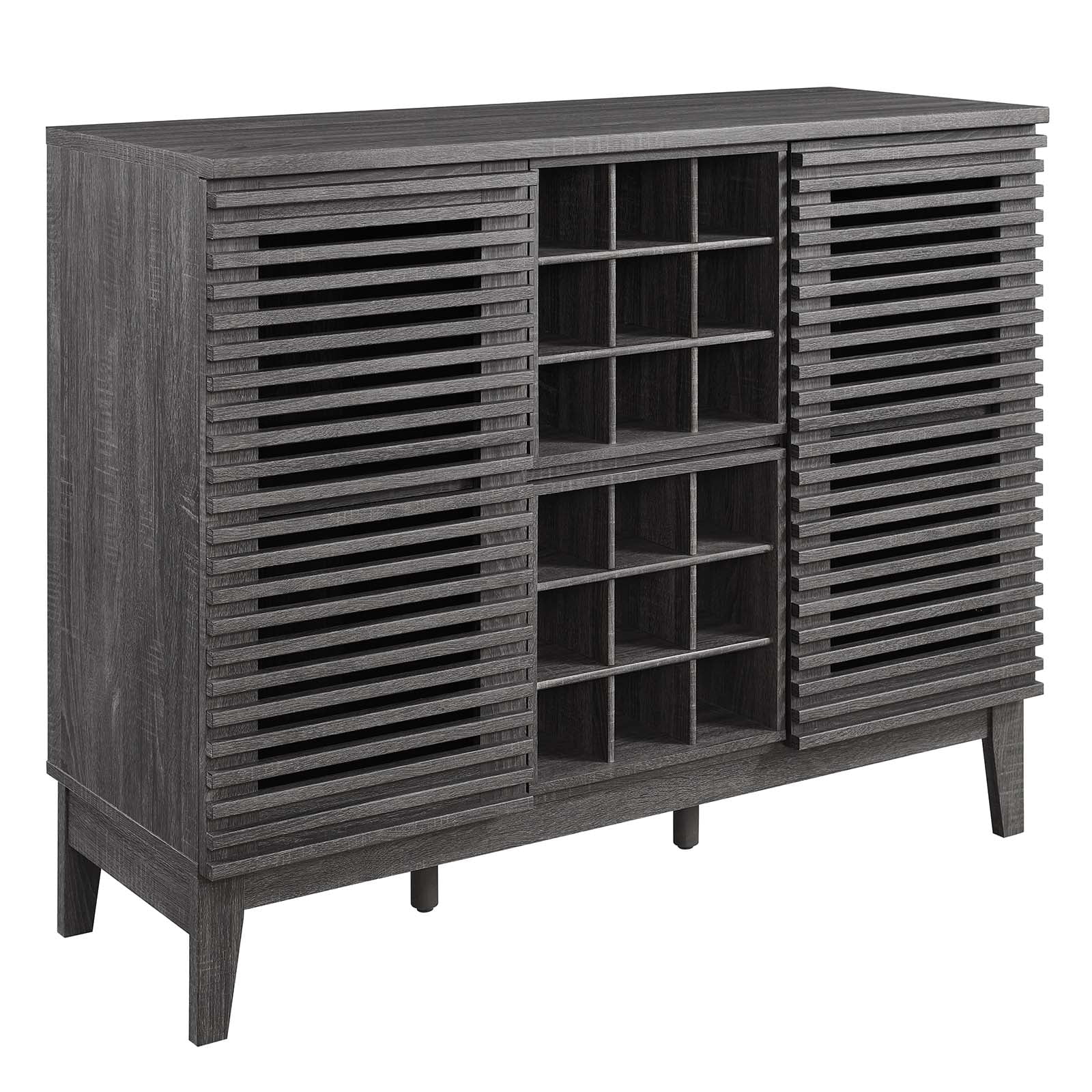 Modway Render Bar Cabinet in Charcoal