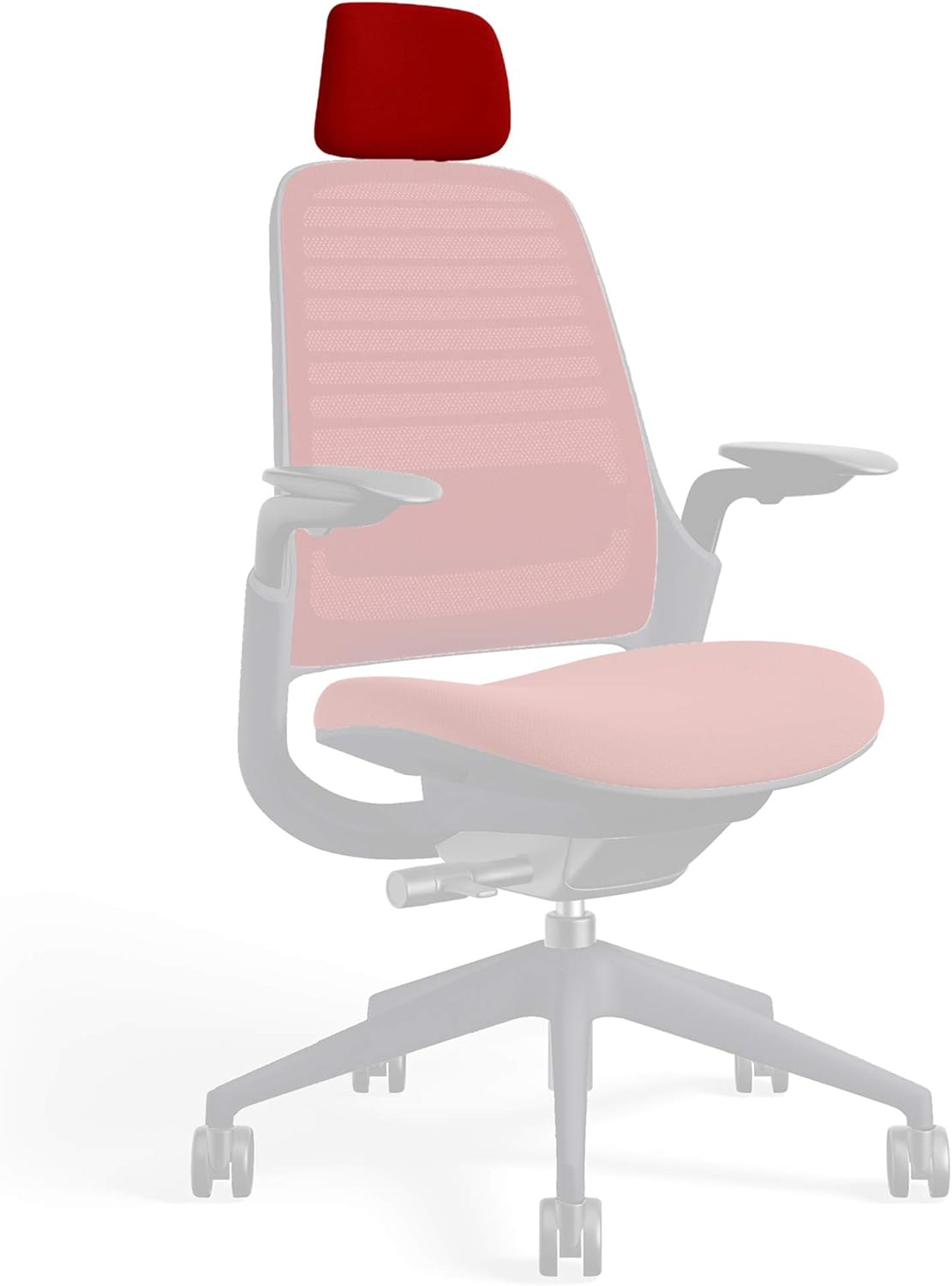Headrest for Series 1 Task Chair by Steelcase | Black Frame, 3D Microknit Fabric | Add-On Part Only (Malt)