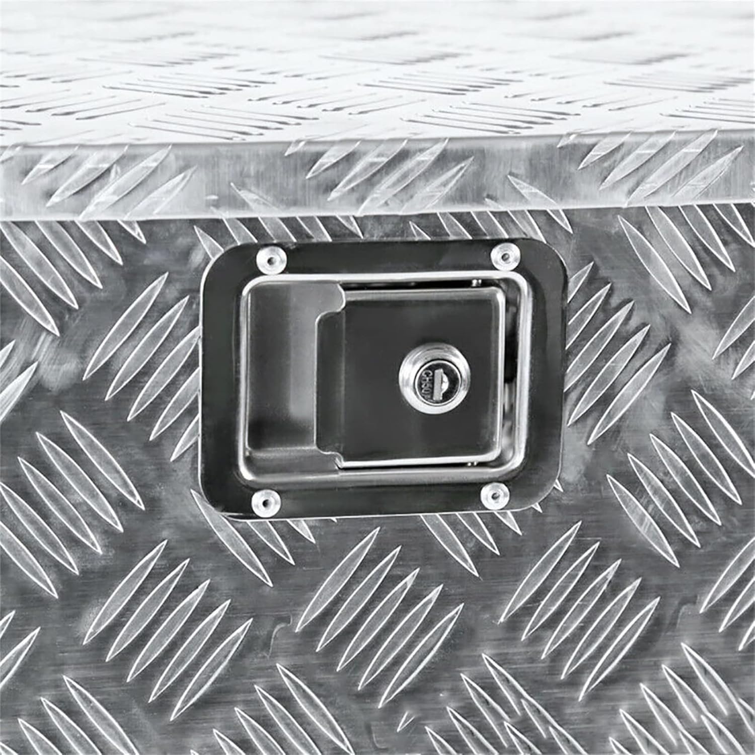 29in Aluminum Trailer Tongue Tool Box Diamond Tread for Pick Up Truck Bed RV ATV w/Lock & Keys 29 x 15 x 18in (L x W x H) Silver 1.5mm Thickness