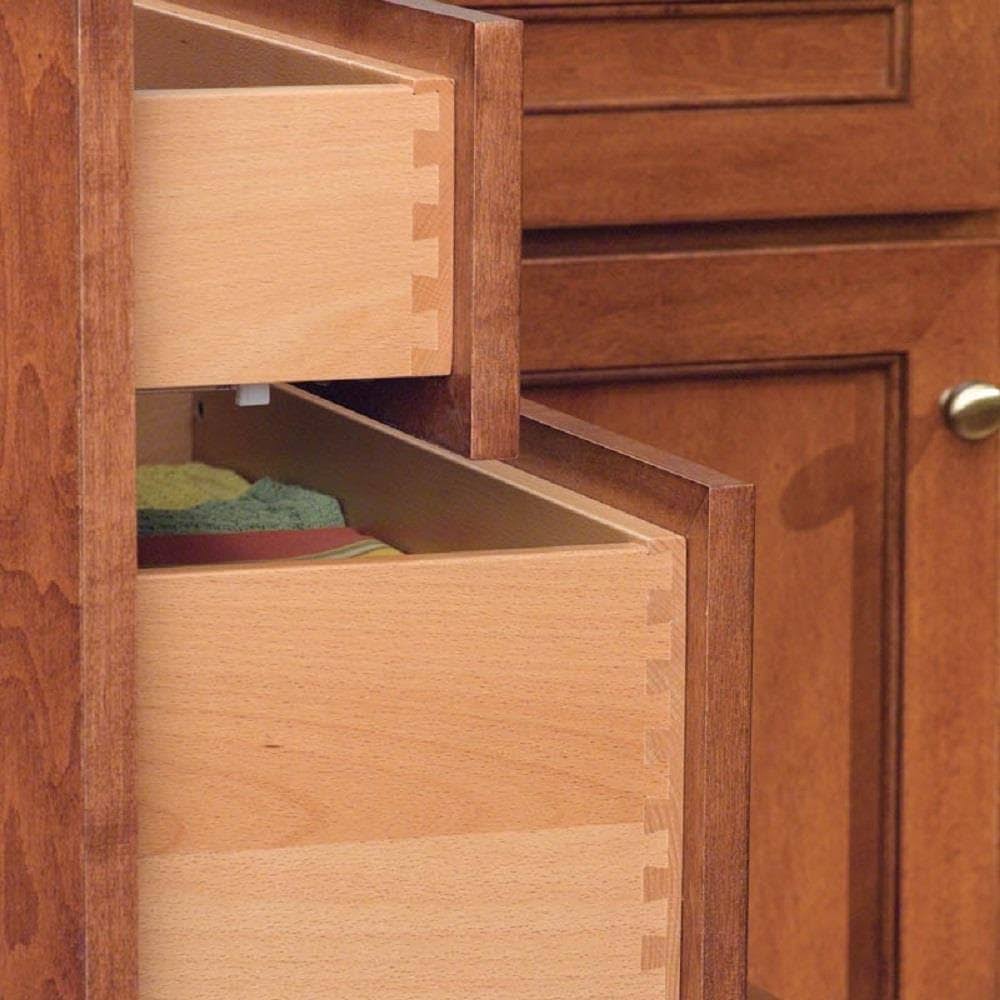 Surfaces 8-in W x 4-in H x 21-in D Cabinet Drawer Box in Brown | DRAWERBOX4821