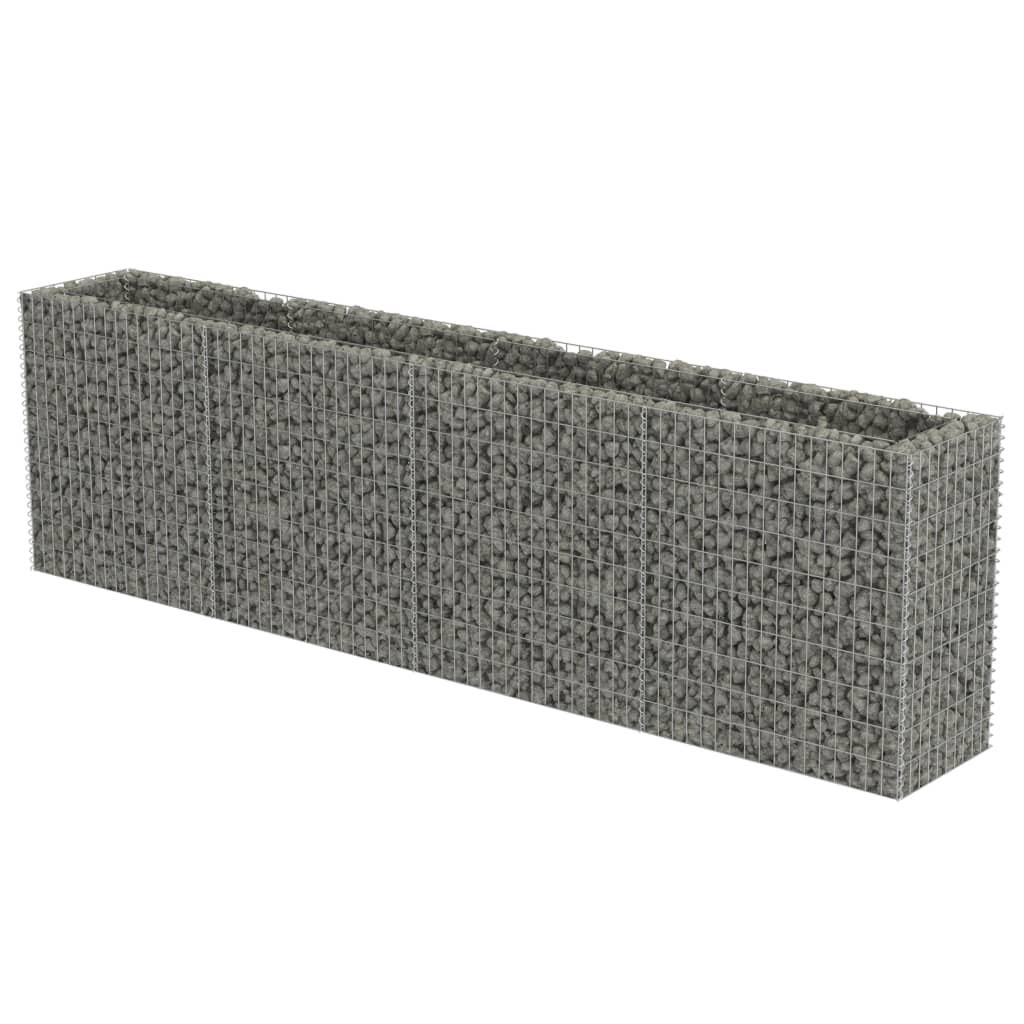 vidaXL Gabion Raised Bed Galvanised Steel 141.7x22x19.7x22x39.4x22