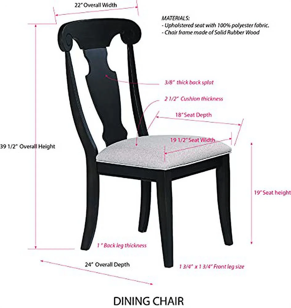 Kings Brand Furniture - Kearny 9 Piece Extendable Wood Dining Set, Table & 8 Chairs, Black/Brown