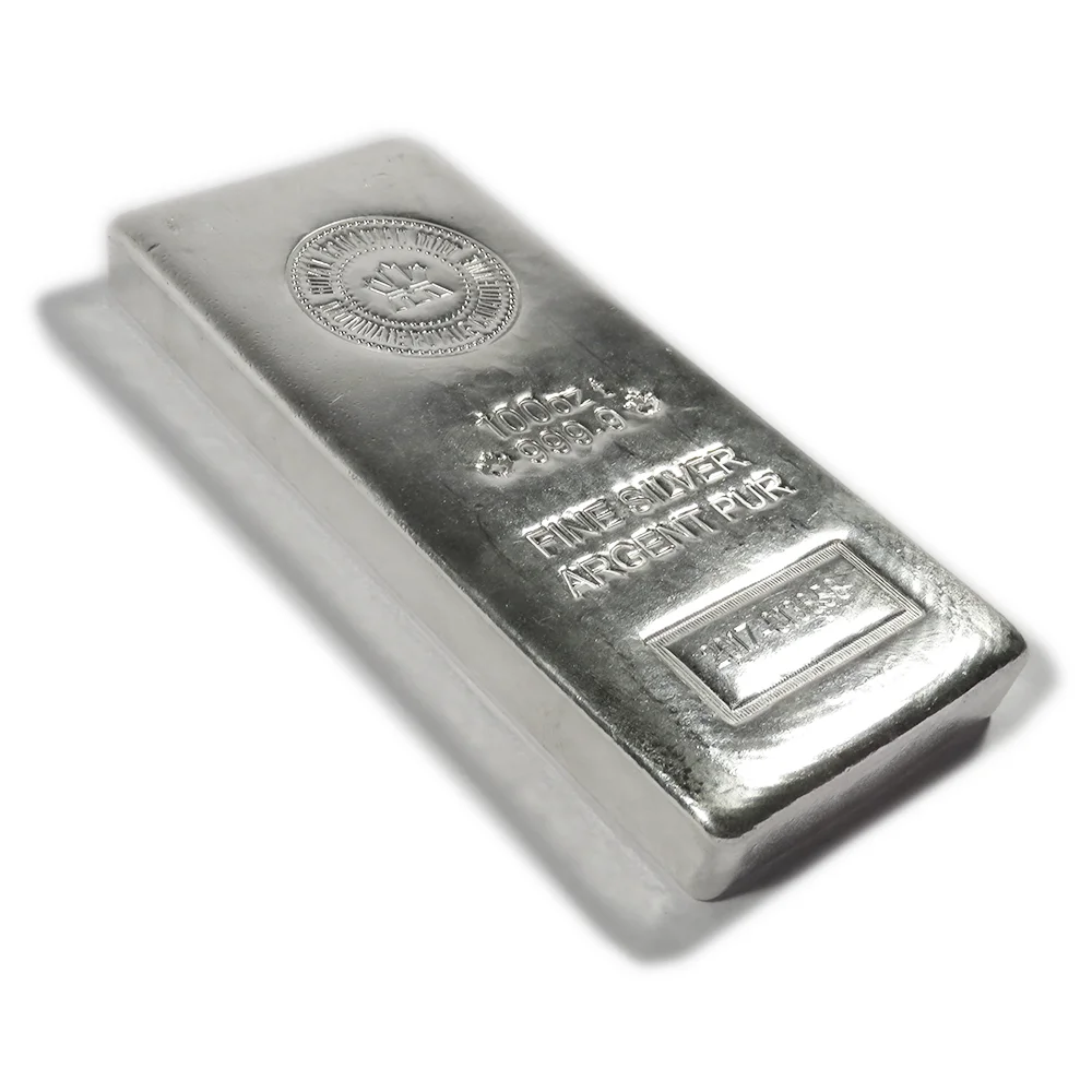 100 oz Royal Canadian Mint RCM Silver Bar .9999 Fine Secondary Market