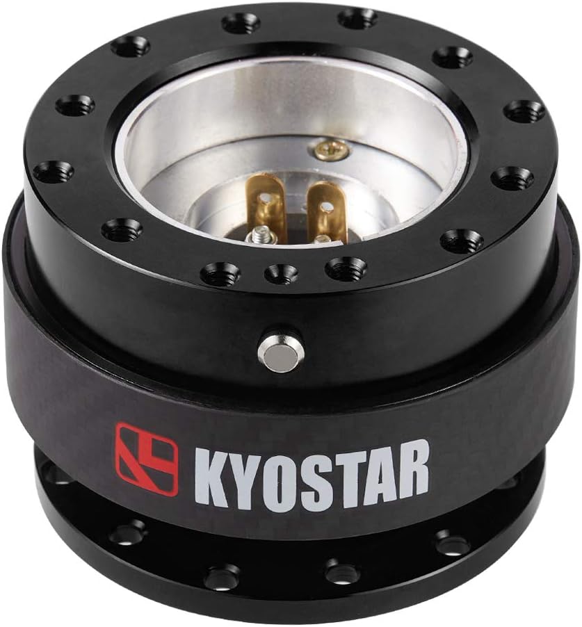 WKD Titanium Steering Wheel Quick Release Hub Adapter Snap Off Boos Kit Black #8313