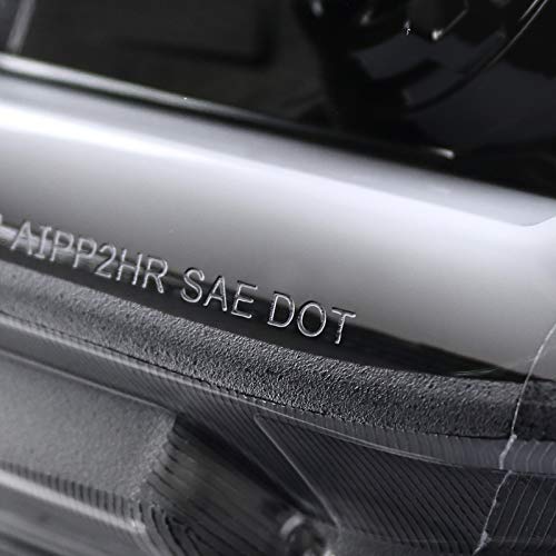 SPEC-D TUNING LED Light Bar Chrome Housing Clear Lens Projector Headlights Compatible with 2012-2015 Toyota Tacoma Left + Right Pair Headlamps Assembly