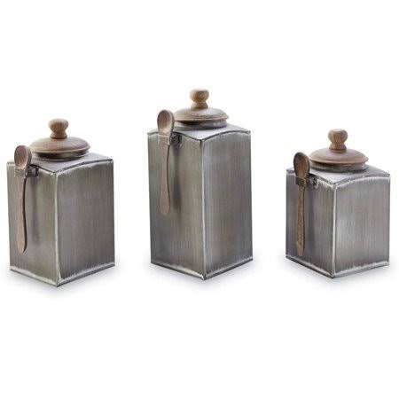 Mud Pie Tin Canister Set, Size: 5