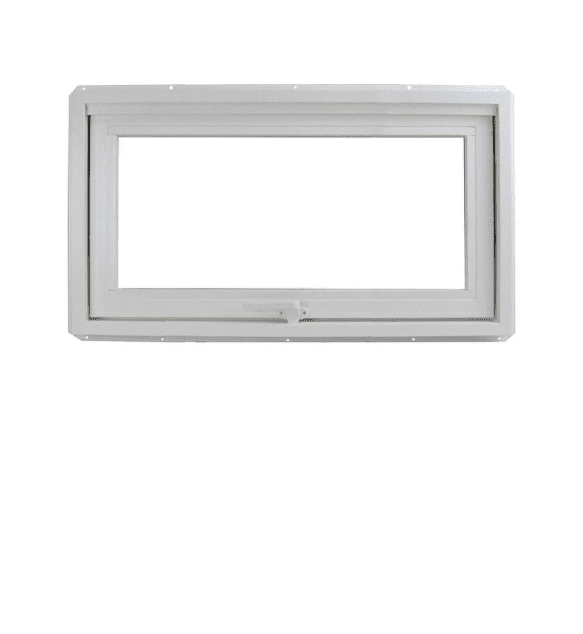 Shed Windows and More 48" x 16" Inward Opening Awning Windows Tempered Low-E Glass White Vinyl Frame Casement Window