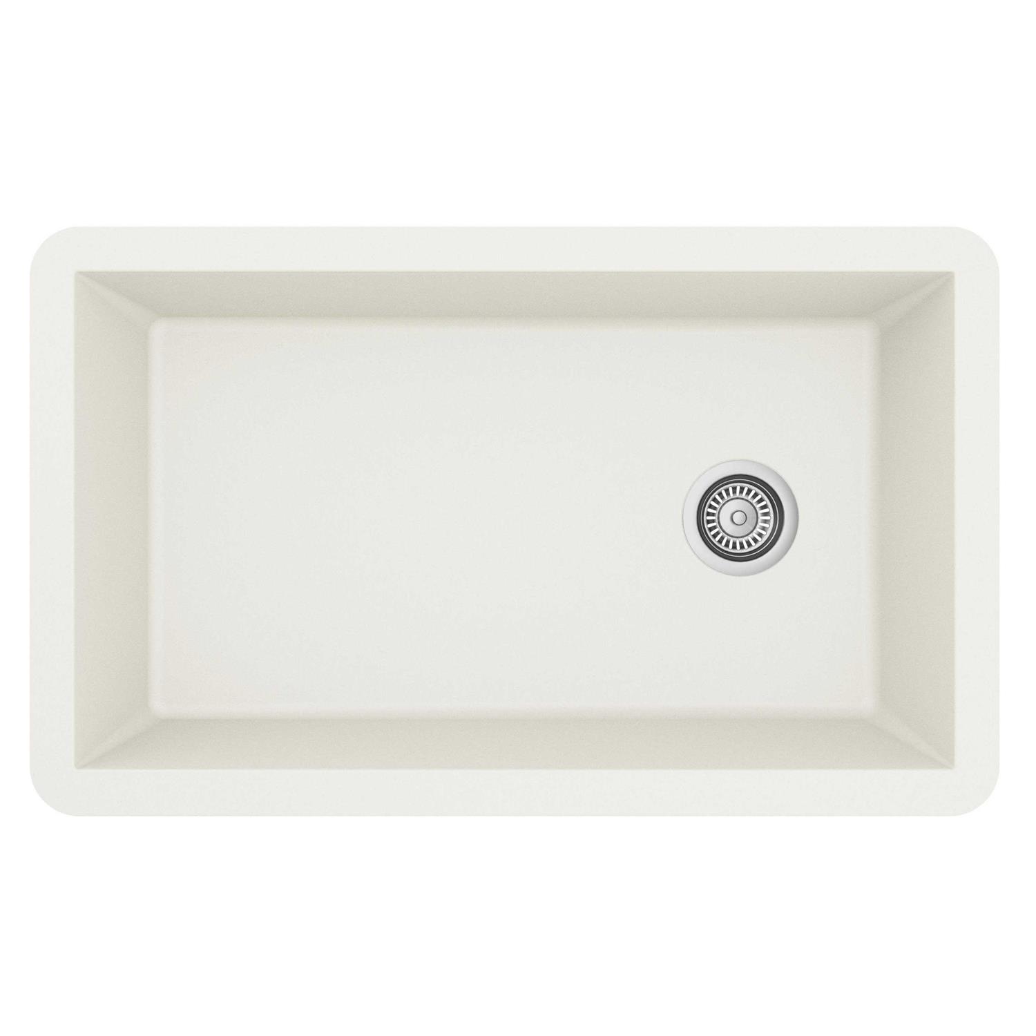 Karran QU-670 Quartz/Granite 32 in. Single Bowl Undermount Kitchen Sink