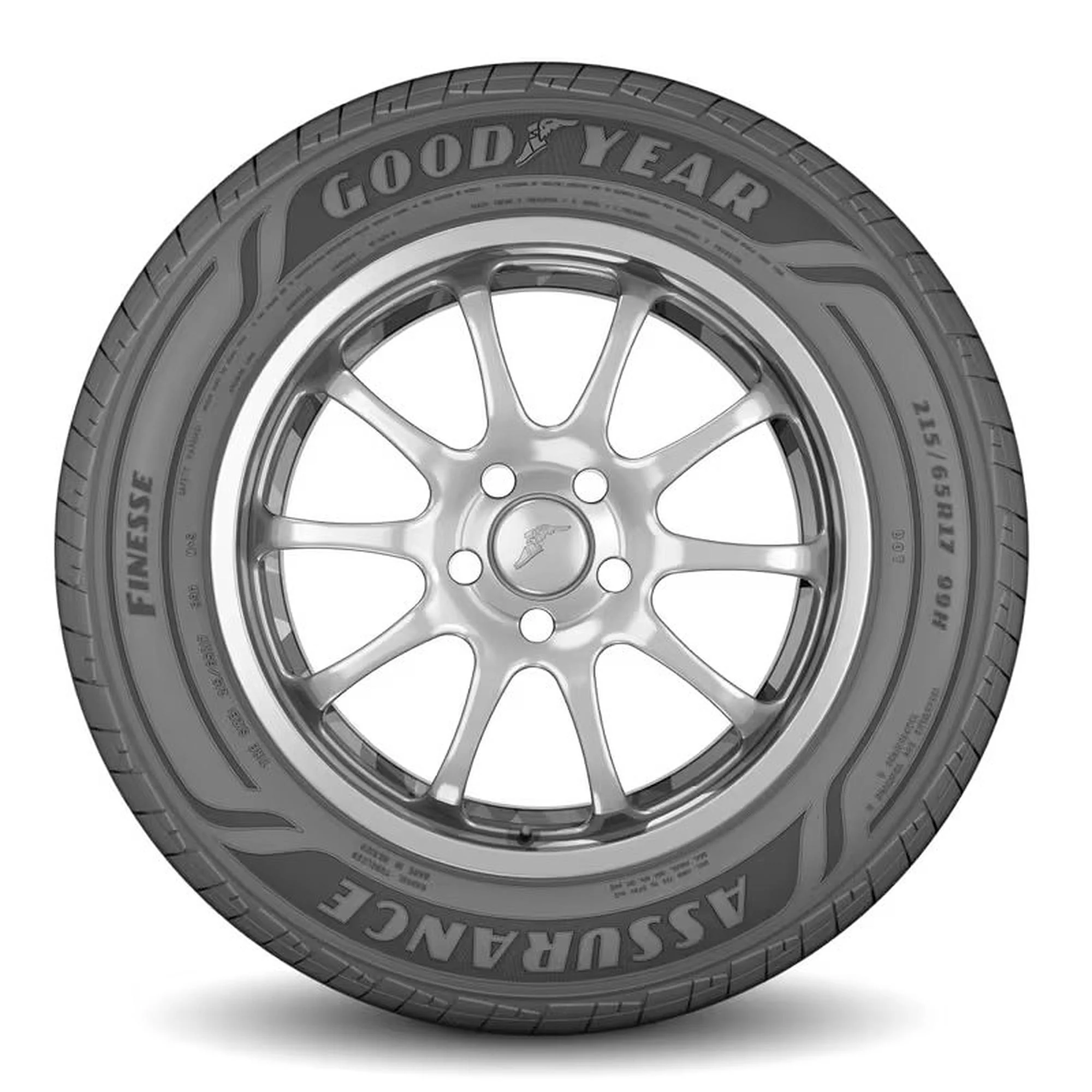 GOODYEAR ASSURANCE FINESSE 225/65R17 102H 540 A A ALL SEASON TIRE Fits: 2018-23 Chevrolet Equinox LT, 2015-17 Subaru Outback 3.6R Touring